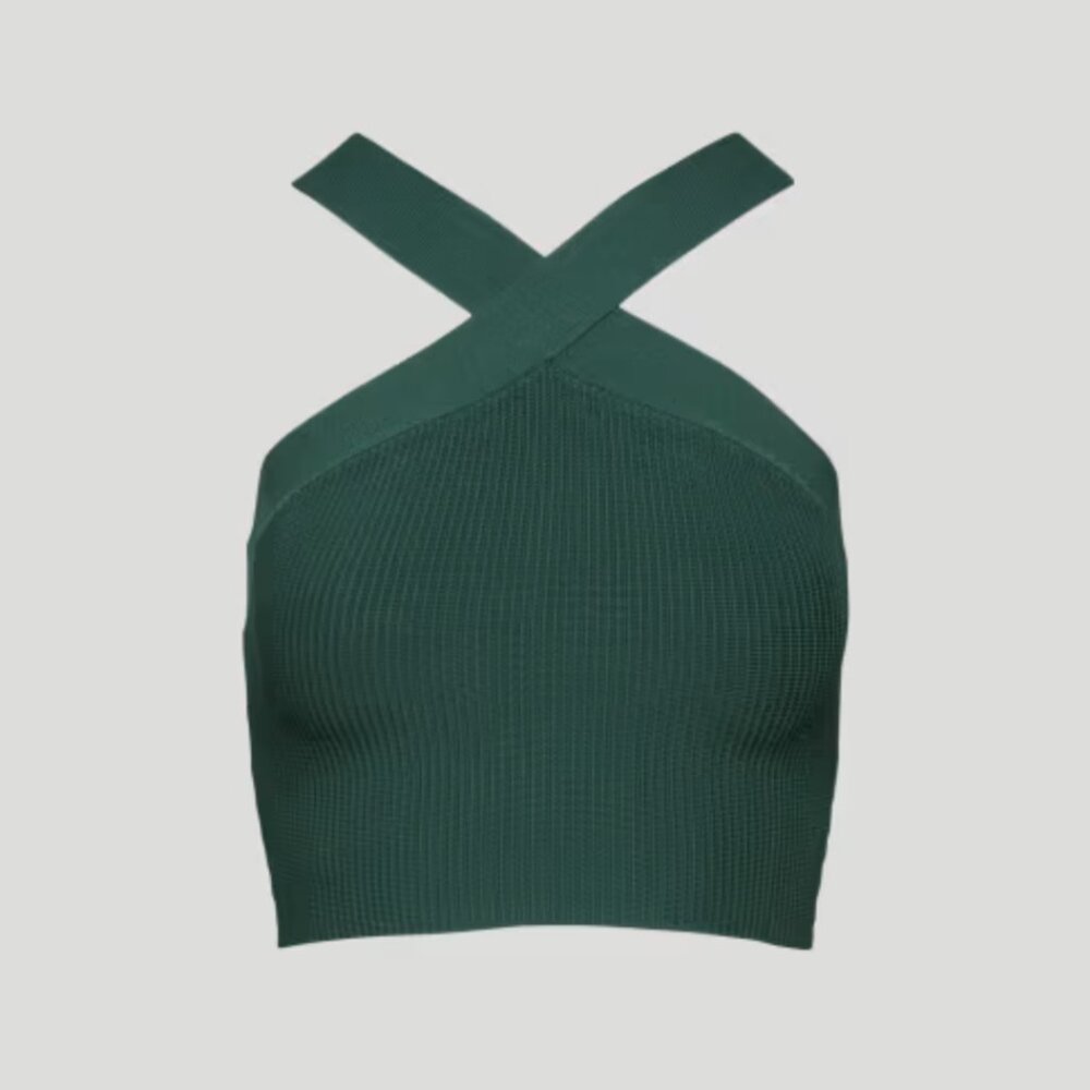 Babaton Sculpt Knit Criss Cross Cropped Tank - Dionysus